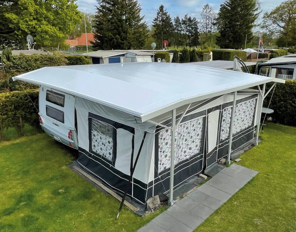 Spielplatz Schutzdach 132x228cm - Grau Für Outdoor Kinderspielbereich