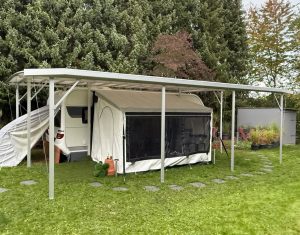 TWINTOP Schutzdach selbststehend mit Designregenrinne