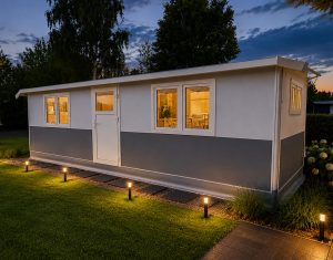 CARATENT mit Dreh-Kipp-Fenster, fester Tür und Design-Regenrinne