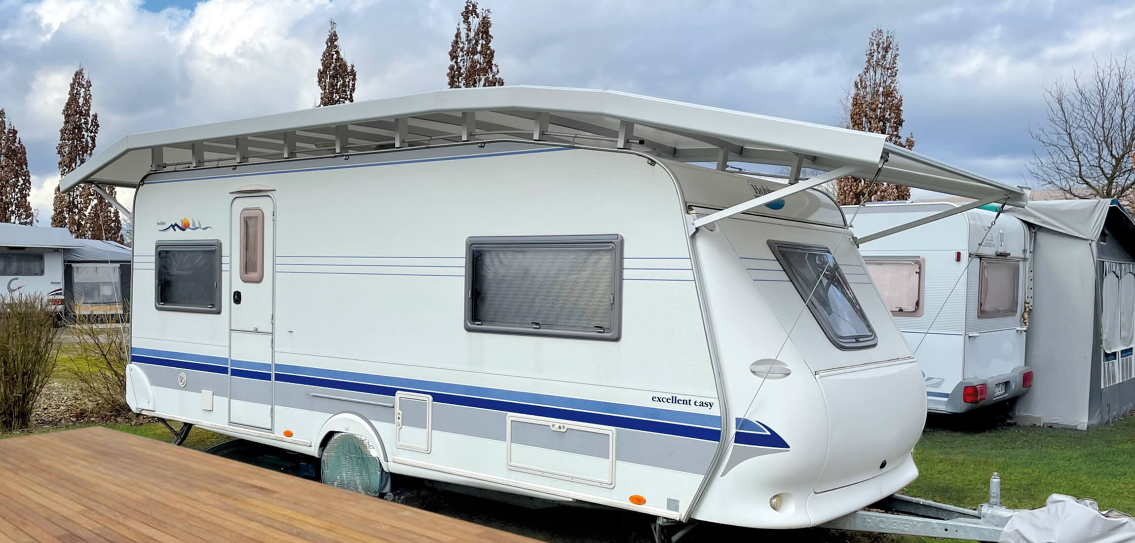 Wohnwagen Schutzdach Standard für Dauercamper